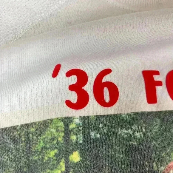 Vtg Hanes Activewear '36 Ford Sweatshirt Made In USA Size L/XL White Pullover - Picture 9 of 14